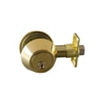 thumbnail image 1 of Design House 727487 Double Cylinder Deadbolt, Polished Brass, 1 of 1