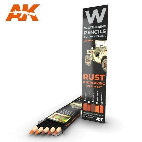 AKI Weathering Pencil Set - Rust and Streaking