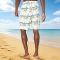 thumbnail image 7 of Qulqfy Mens 5 Inch Shorts White Beach Vacation Lounge Shorts Drawstring Elastic Waist Graphic Shorts Mens Golf Shorts M, 7 of 7