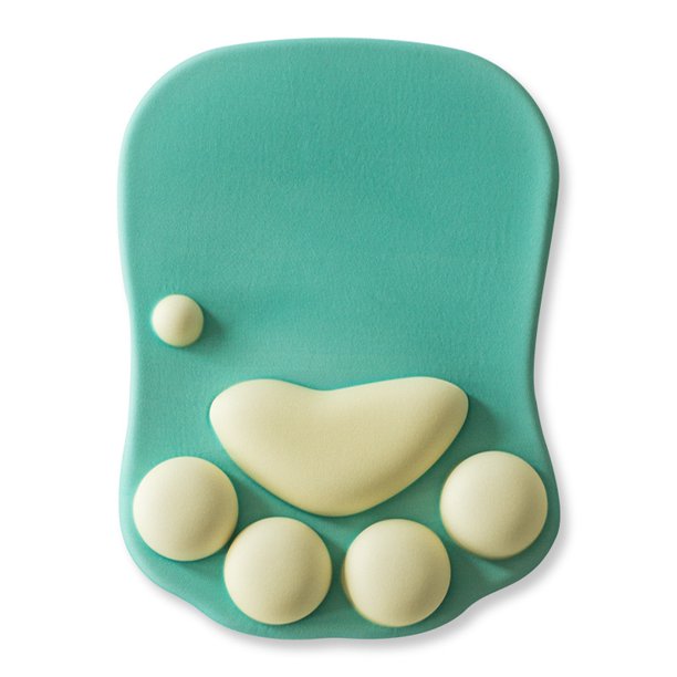 Silicone Anime Cats Paw Mouse Pad Kawaii 3D Holding Wrist Rests Props Green