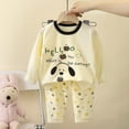 thumbnail image 2 of Linfrsh Toddler Girls Pajamas Size 12-18 Months Kids Pajamas Sets Boys Girls 2-Piece Sleepwear Set Cotton Long Sleeve Casual Kids(Blue,3-4 Years), 2 of 4