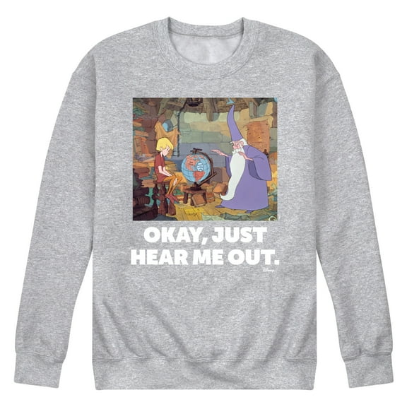 Disney - The Sword And The Stone - Okay, Just Hear Me Out - Men's Crew Neck Fleece Pullover
