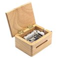 thumbnail image 1 of Caja de música de madera con 15 tonos, perforadora y cintas de papel, hecha a mano, 1 of 8