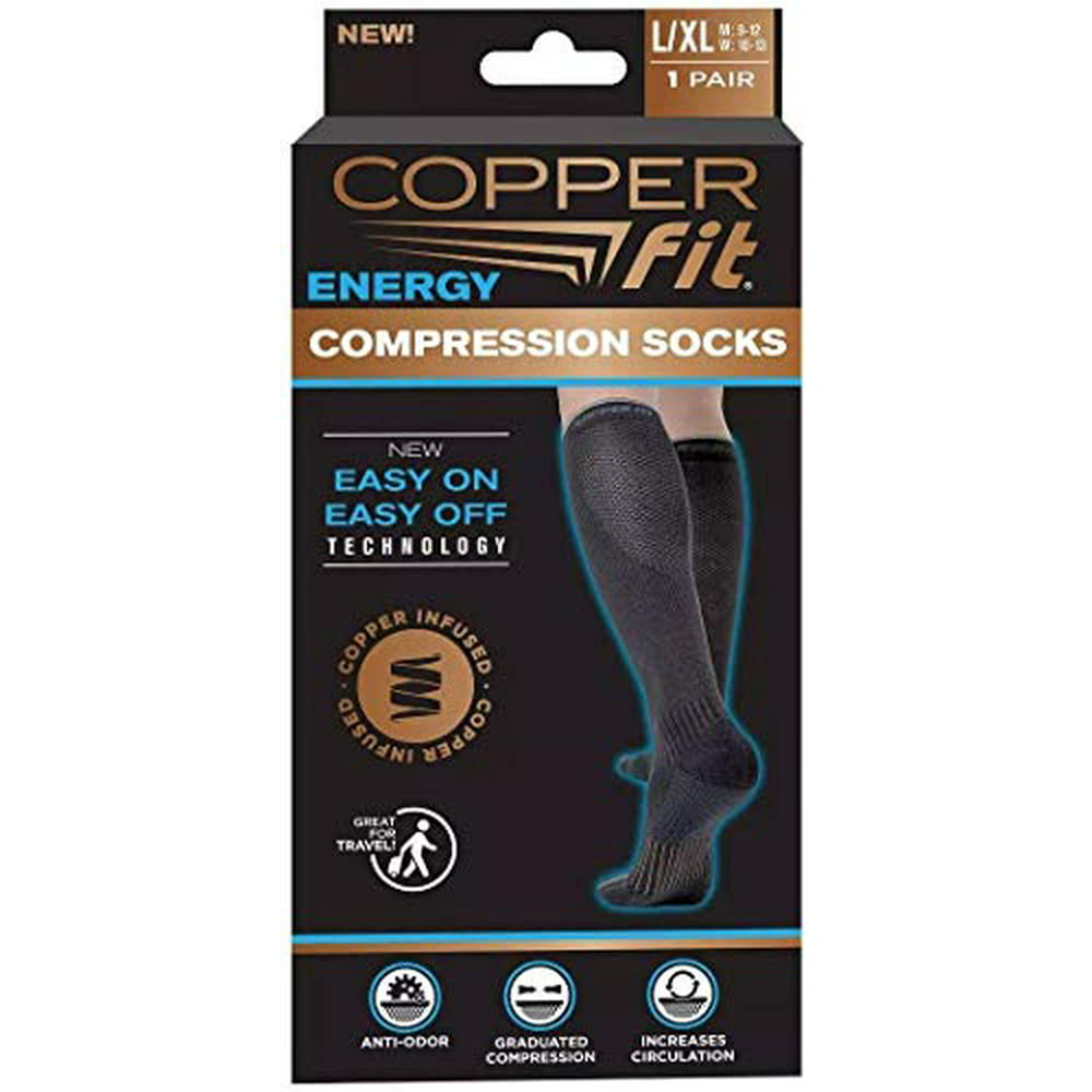 copper fit energy socks easy on easy off