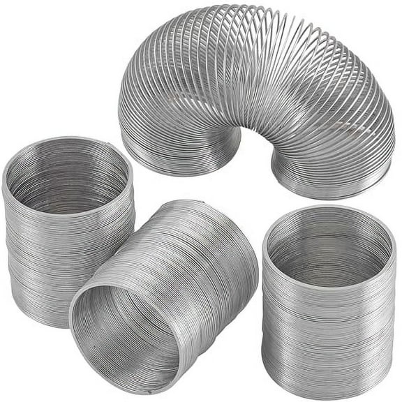 Playbees Metal Coil Spring Walking Toys - 4 Pack - Perfect Novelty Prize and Party Favor for Kids, Teens, and Adults - Classroom, Game and Travel Activity Toy - 2 Inch