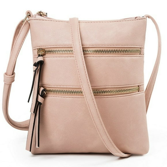 Crossbody Bags for Women Medium Size Leather Travel Cross Body Bag Purses for Women - Brown