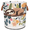 Multicolor 4, variant on ADECORIVY Cartoon Carrot Laundry Hamper, Foldable Dirty Clothes Laundry Basket, Light Beige Waterproof Storage Bin with Handles for Bathroom, Bedroom, Home