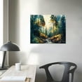 thumbnail image 4 of Watercolor Forest Poster,Green Trees Wall Art,Nature Watercolor Landscape Mountain Canvas wall art,Modern Botanical wall art., 4 of 6
