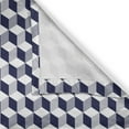 thumbnail image 5 of Ambesonne Navy Blue Grommet Curtain, Abstract Cube Stripes, 50" x 108", Night Blue, 5 of 6