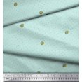 thumbnail image 3 of Soimoi Green Rayon Fabric Lady Finger & Dots Print Sewing Fabric Yard 42 Inch Wide, 3 of 5
