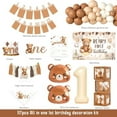 thumbnail image 2 of Beary First Birthday Decorations – 117 PCs Teddy Bear Birthday Party Supplies with Backdrop, Highchair Banner, Photo Banner, Balloon Boxes, Foil Balloon, Cake Topper, Poster, 2 of 6