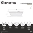 thumbnail image 5 of Aqua Eden VCTND723224 72-Inch Cast Iron Oval Double Ended Pedestal Tub (No Faucet Drillings) in White, 5 of 6