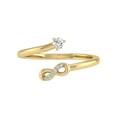 thumbnail image 3 of TimeLe$$ Classics 14K Yellow Gold Natural Diamond Infinity Promise Ring (Ring Size 8), 3 of 6