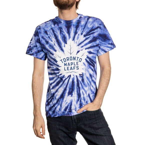 Toronto Maple Leafs Spiral Tie Dye T-Shirt for Men