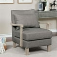 thumbnail image 6 of Furniture of America Ciela Faux Leather Accent Chair in Gray (Set of 2), 6 of 7