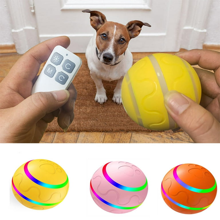 Smart Ball for Dogs, Self-Moving Balls for Large Dogs, Interactive Puppy  Pet Ball, Automatic Rolling with LED Light, for Dog Cats, with Remote  Control(Comes with Laser Pointer） 