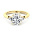 thumbnail image 2 of Samui - Moissanite Oval Cut Lab Diamond Side Stones Engagement Ring, 2 of 4