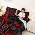 thumbnail image 3 of Erosebridal Personalized Initial M Full Size Sheets 4-Piece For Teens Adults,Boys Girls Geometric Plaid Bed Sheets, 3 of 5