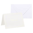 thumbnail image 1 of Uxcell "THANK YOU" Blank Greeting Cards,24pack Foldable Blank Card, Gold Tone White with Envelope, 1 of 5