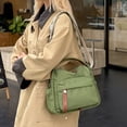 thumbnail image 5 of HUISZJ Nylon Crossbody Bag, Women Shoulder Bag with Zipper, Large Capacity Commute Bag for Work Travel Outdoor (Green), 5 of 8