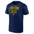 thumbnail image 2 of Men's Navy Notre Dame Fighting Irish Stack Slogan T-Shirt, 2 of 3