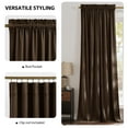 thumbnail image 2 of NICETOWN Brown Velvet Blackout Curtains 84 inch Length 2 Panels Set, Room Darkening Thermal Insulated Super Soft Vintage Luxury Heavy Drapes for Bedroom, 2 of 9