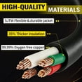 thumbnail image 2 of ZAZFO 50ft 50Amp RV extension cord,NEMA 14-50P/R 125/250V,Heavy duty Waterproof Power Cord for RV Outdoor Home,Black-Yellow, 2 of 8