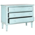 thumbnail image 2 of SAFAVIEH Talbet Bohemian Nautical Storage Chest with 3 Drawers, Distressed Blue, 2 of 5