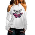 thumbnail image 1 of Camisetas divertidas para mujer, camisetas con hombros descubiertos, camisetas de manga larga de Color sólido, camisas holgadas, blusas, camisetas Pompotops gfhjh18452, 1 of 6