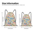 thumbnail image 2 of Xecao Famous Places Pattern Sports Drawstring Backpack - String Swim Gym Bag with Wet Proof Pocket for Women&Men-Medium, 2 of 6