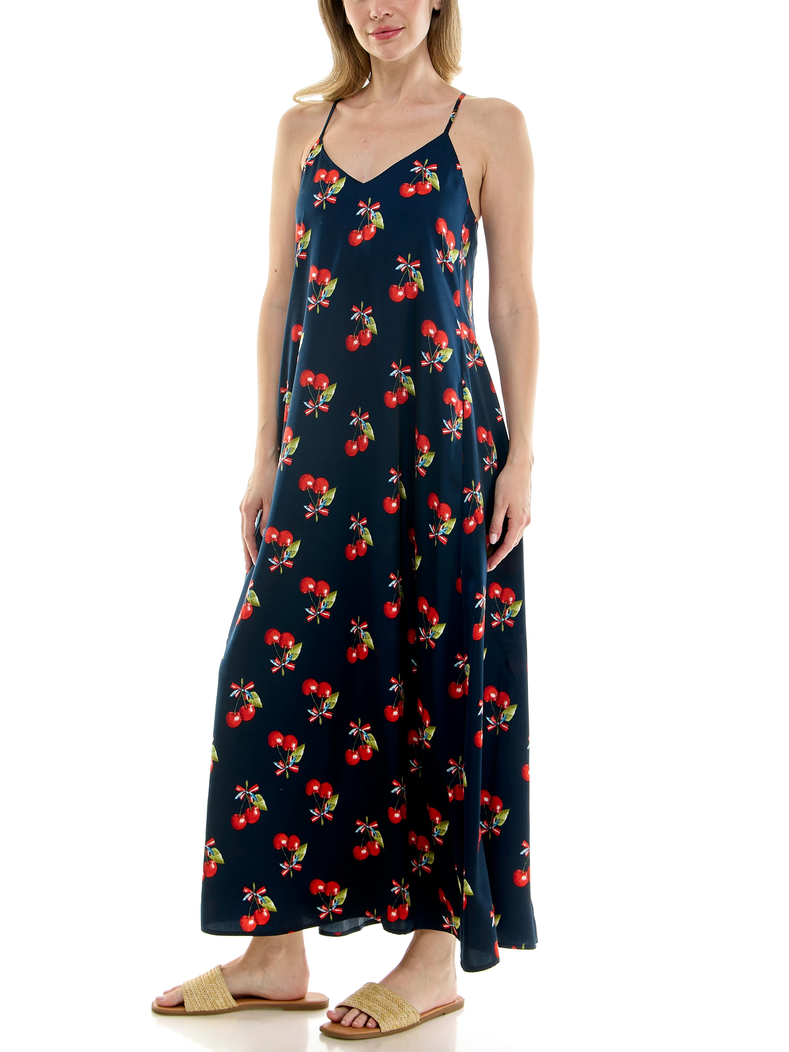 Nicole Miller Women's Maxi Slip Dress With Built In Bra, Sizes S-XL
