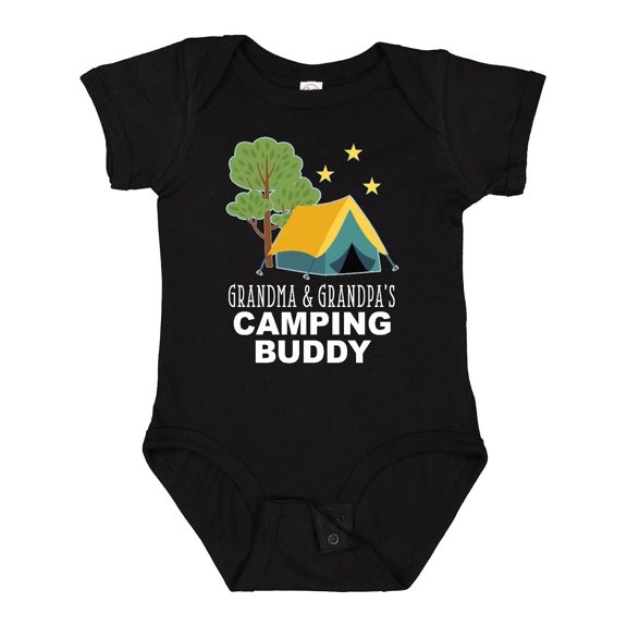 Inktastic Grandma and Grandpa Camping Buddy Boys or Girls Baby Bodysuit