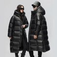 thumbnail image 5 of Ropa de diseñador para hombre, chaqueta larga con capucha de lujo para hombre, abrigos masculinos con relleno de ganso para invierno, chaqueta acolchada, abrigo informal para el frío, 5 of 5
