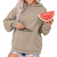 thumbnail image 2 of Turilly Trendy Drop-Shoulder Hooded Sweatshirt with Functional Pocket – Comfortable Pullover Outerwear for Lounging & Outings, 2 of 6