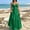 Green, variant on Morttic Women's Bohemian Tie Halter Neck Backless Tiered Maxi Dress – Ruffle Hem, Solid Color, Beach Vacation Long Dress White,XXL