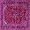 thumbnail image 1 of Ahgly Company Indoor Square Medallion Pink Traditional Area Rugs, 4' Square, 1 of 4