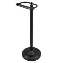 Vintage Freestanding Toilet Paper Holder, Matte Black