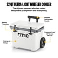 thumbnail image 2 of RTIC 22 Qt 28-Can Ultra-Light Rolling Cooler, White & Grey, 2 of 9