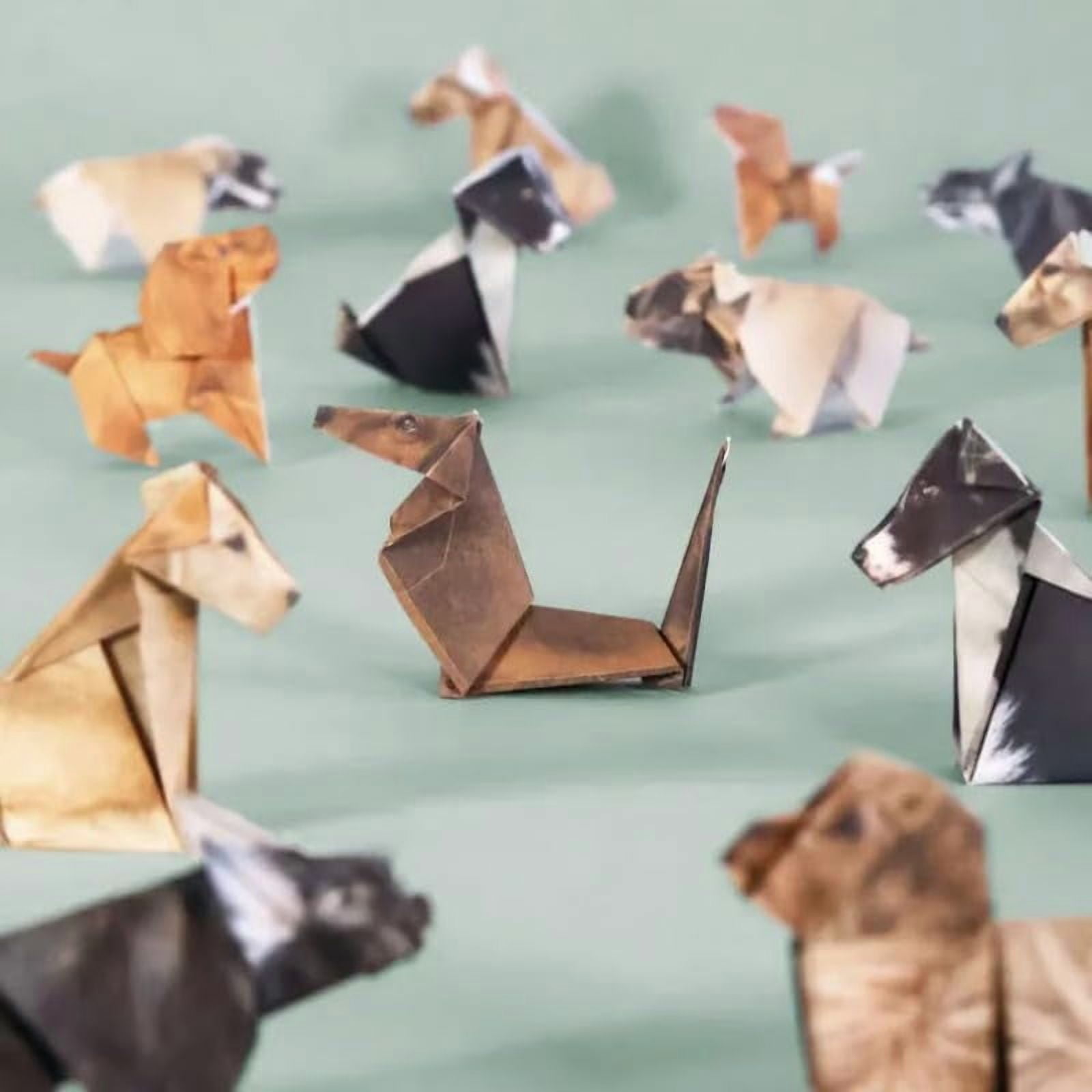 Cute DIY Dinos Origami Kit - 35 Sheets High-Quality Craft Paper for 3D Dinosaur Figures, Fun Animal Paper Craft, Desk Decor & Perfect Gift for Dinosaur Lovers (Adults & Kids)