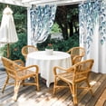 thumbnail image 3 of Outdoor Curtains for Patio Waterproof Teal Blue Eucalyptus Leaves Indoor/Outdoor Curtain Tiebacks Watercolor Leaf Branch Privacy Sun Block Grommet Drapes for Pergolas Gazebo 2 Panel 54x108 Inch, 3 of 9