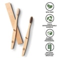 thumbnail image 2 of Juego de cepillos de dientes GREENZLA Bamboo para adultos con funda y hilo dental, paquete de 12, 2 of 8