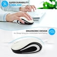 thumbnail image 3 of Blue Ultra-Compact Wireless Travel Mouse - 1000DPI USB Optical Mice with 3-Button Design, Portable & Lightweight for Laptop Office/Home Use, Universal Mini Ergonomic Mice for On-the-Go Work, 3 of 7