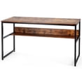 thumbnail image 5 of Patiojoy 55" Industrial Computer Desk Contemporary Writing Table with Storage Shelf Antique, 5 of 5