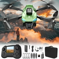 TOPRenddon Drones for Adults, 1080P HD FPV Foldable Drone for Kids Adults Beginners, Brushless Motor RC Quadcopter with Stable Hover, Gestures Selfie, Waypoint Fly, 3D Flips, One Key Start