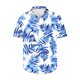 thumbnail image 2 of Camisas Hawaianas de Manga Corta de Algodón de Moda Casual Floral Estampado de la Camisa de Solapa, Poliéster, 2 of 5