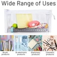 thumbnail image 3 of 4 PCS Pencil Cases Pen Pouch Transparent Clear Marker Pouch with Zipper, Exam Pencil Storage Bag Multi-Purpose Travel Cosmetic Makeup Bag,Students Adults Teen, 3 of 7