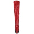 thumbnail image 2 of Unique Bargains Bottes Hautes au-Dessus du Genou à Talons Compensés Épais pour Femmes, 2 of 8
