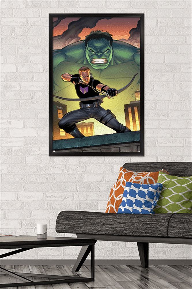 Marvel Comics - Hawkeye and Hulk - The Accused #1 Wall Poster, 22.375" x 34", Framed