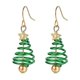 thumbnail image 2 of Pendientes de Navidad Oso de Fresa 5 Piezas Copo de Nieve Jingle Santa Claus CZ Hipoalergénico, 2 of 5