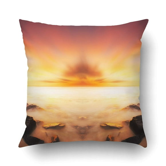 BSDHOME Scenery Of Sunset Beach Borneo Image Have Soft Color Effect Fantasy Look Warmer Pillowcase Pillow Cushion Cover 18x18 inch